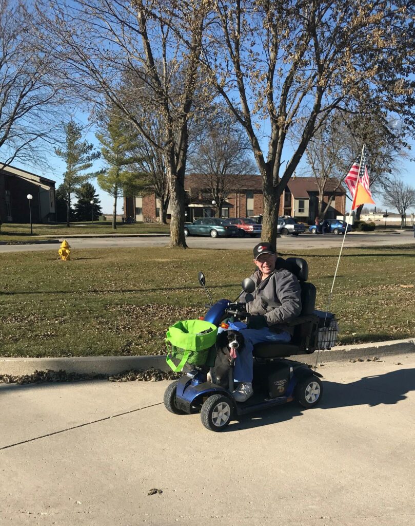 Merle cheering us on during our family 5k.