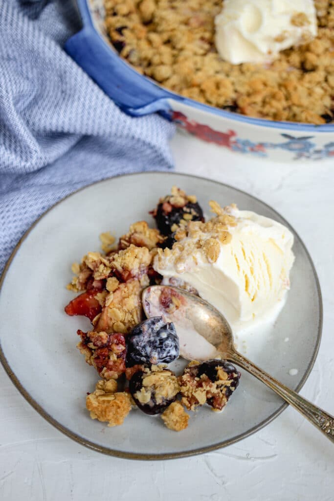 Cherry Apple Crisp - Run to the Table