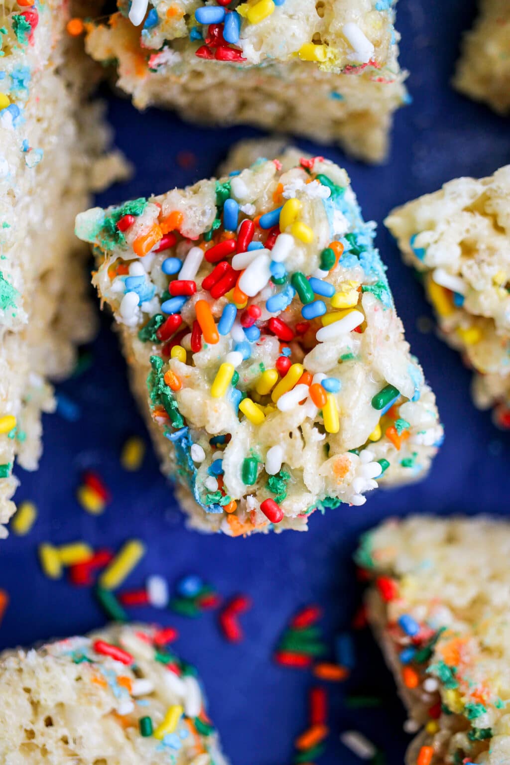 Perfect Rice Krispie Treats Recipe with Sprinkles - Run to the Table