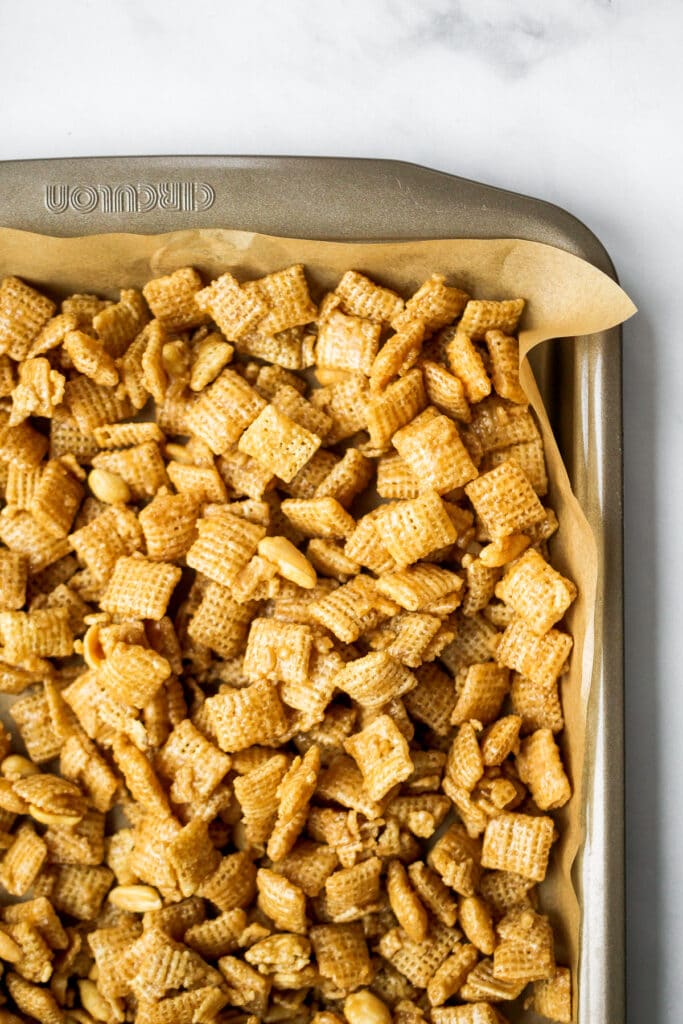 Line pans with parchment paper for easy clean up with no sticking.