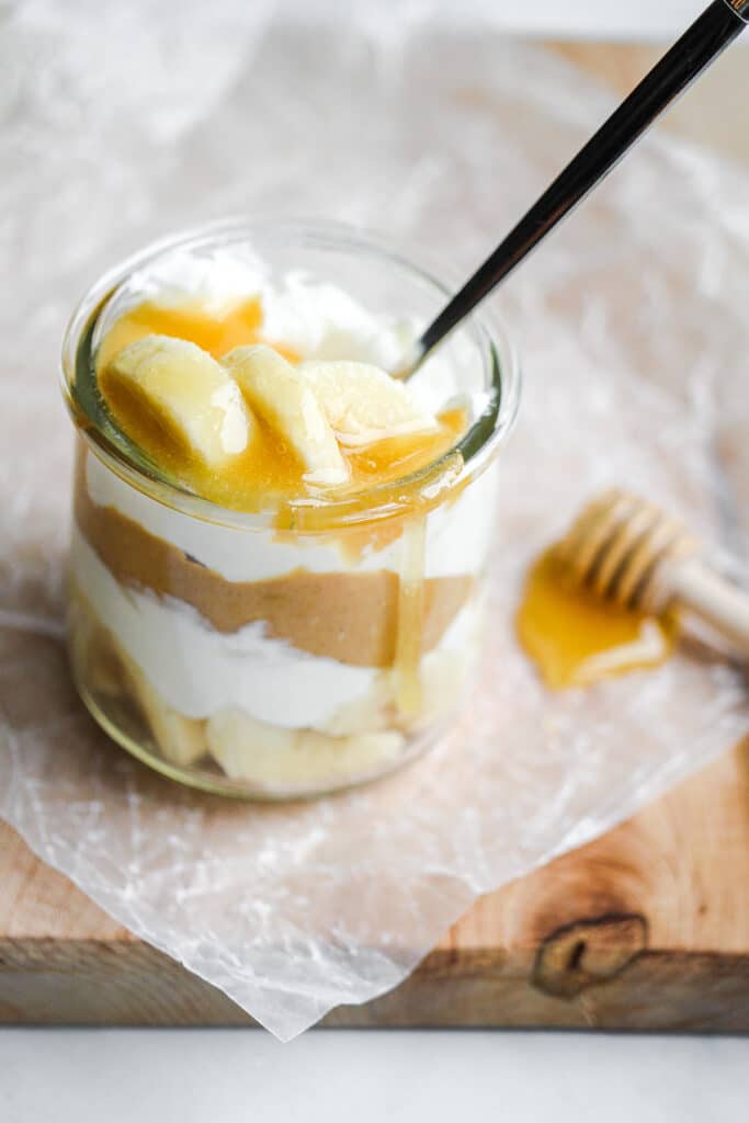 Peanut Butter Banana Parfait - Run to the Table