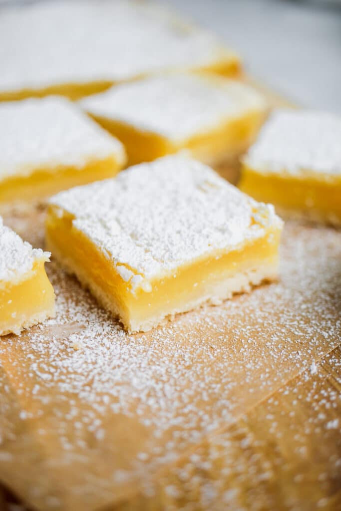 Lemon bar layers.