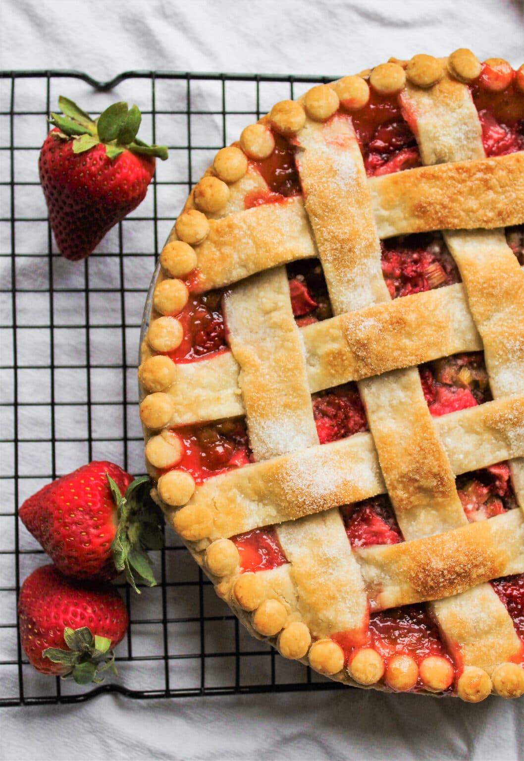 Strawberry Rhubarb Pie with Tapioca Run to the Table